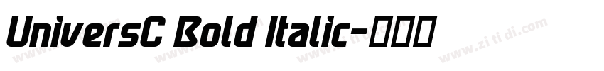 UniversC Bold Italic字体转换